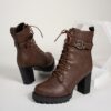 Elegant Women's Ankle Boots in Black, Brown, and Green