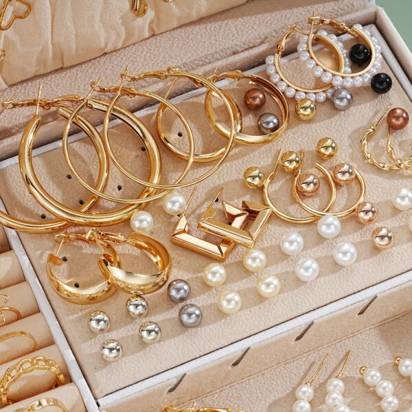 86pcs/set Fashionable and Elegant Necklace, Earrings, Rings, Studs, Jewelry Set , No Box