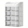 2-Tier Clear Plastic Makeup Organizer with Drawers