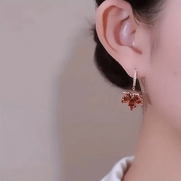 Elegant Boho Maple Leaf Dangle Earrings