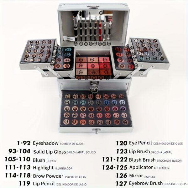Portable Travel Facial Cosmetics Full Set Leopard Print Matte Velvet