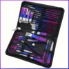30pcs Stainless Steel Manicure Set in Dazzling Purple & Blue - Modern Style Nail Clippers