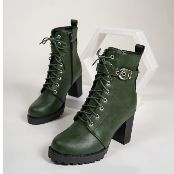Elegant Women's Ankle Boots in Black, Brown, and Green