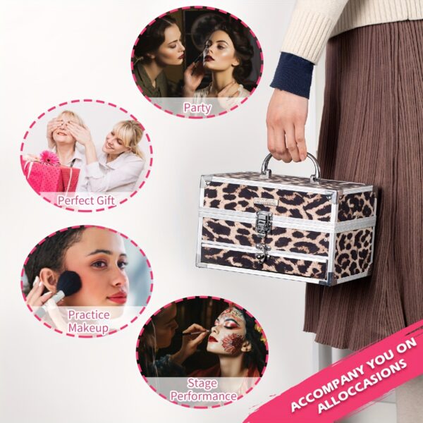 Portable Travel Facial Cosmetics Full Set Leopard Print Matte Velvet