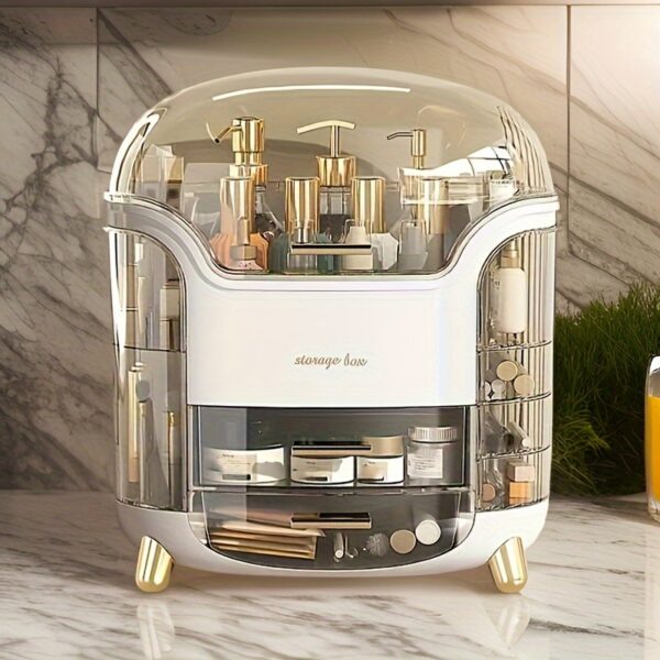 Acrylic Cosmetic Organizer, Multi-Functional Dust-Proof Skincare Jewelry Storage Box