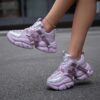 Women's Trendy Black Letter Patchwork Breathable Sneakers