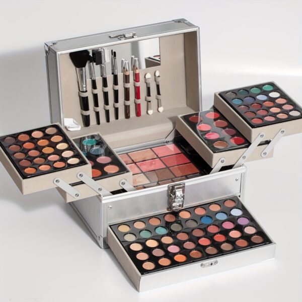 Portable Travel Facial Cosmetics Full Set Leopard Print Matte Velvet