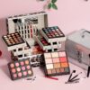 Portable Travel Facial Cosmetics Full Set Leopard Print Matte Velvet