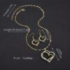 3pcs Set of Double Love Peach Heart Women's Outfit