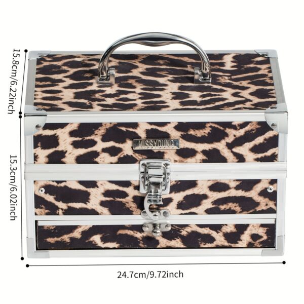 Portable Travel Facial Cosmetics Full Set Leopard Print Matte Velvet