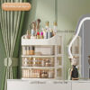 2-Tier Clear Plastic Makeup Organizer with Drawers