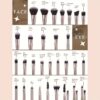 A Set of 55 Facial Makeup Tools, Including 30 Makeup Brushes