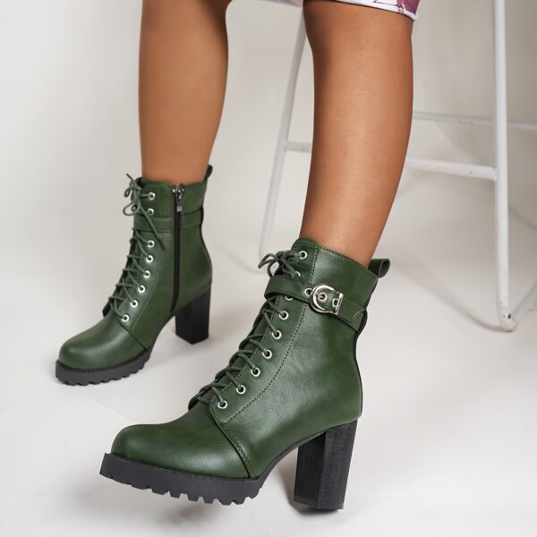 Elegant Women's Ankle Boots in Black, Brown, and Green