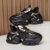 Women's Trendy Black Letter Patchwork Breathable Sneakers