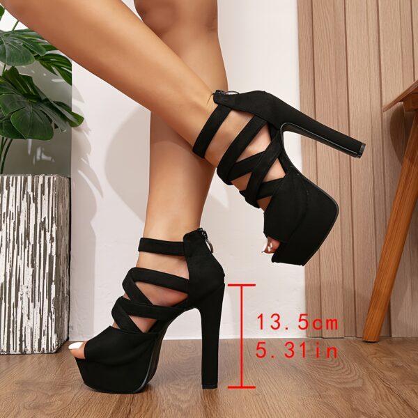 Ultra High Heel for Women with Thick Soles And Chunky Heels,