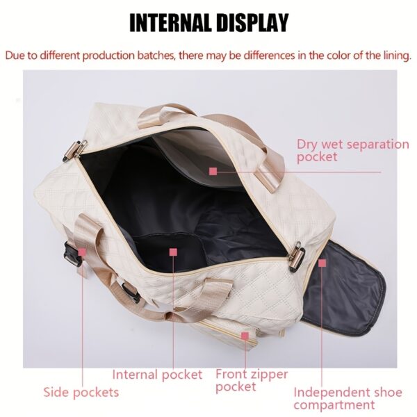 Spacious Argyle Travel Duffle Bag