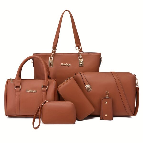 Women's six-piece Pu mother bag cross-over bag