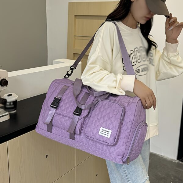 Spacious Argyle Travel Duffle Bag