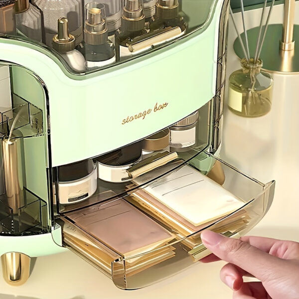 Acrylic Cosmetic Organizer, Multi-Functional Dust-Proof Skincare Jewelry Storage Box