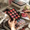 Portable Travel Facial Cosmetics Full Set Leopard Print Matte Velvet