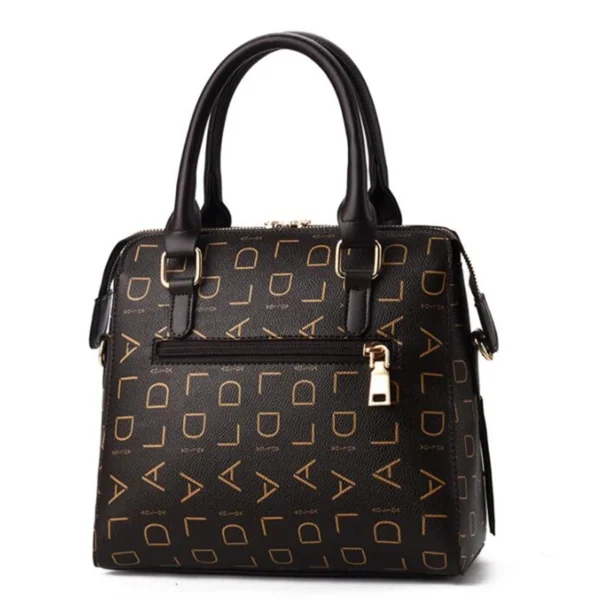 Fashion English Letter Handbag Women PU Leather Tassel Top-handle Bag Luxury Shoulder Bag