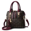 Fashion English Letter Handbag Women PU Leather Tassel Top-handle Bag Luxury Shoulder Bag