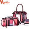 Luxury Handbags plaid Women Bags Designer New tassel Purses and Handbags Set 4 Pieces