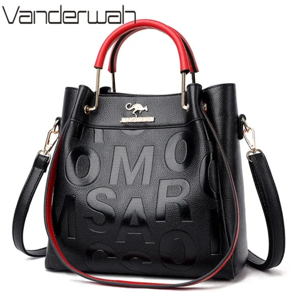 3 Layers Luxury Handbags Women Bags Designer Letters Women's PU Leather Hand Bags