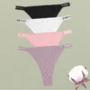 FINETOO 4Pcs/Set Cotton Letter Belt Underwear Women's Panties Sexy Low-Waist