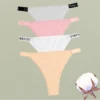 FINETOO 4Pcs/Set Cotton Letter Belt Underwear Women's Panties Sexy Low-Waist