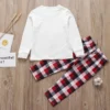 Xmas Family Matching Pajamas Set Cute Deer Adult Kid Baby Family Matching Outfits 2022 Christmas Family Pj's Dog Clothes Scarf