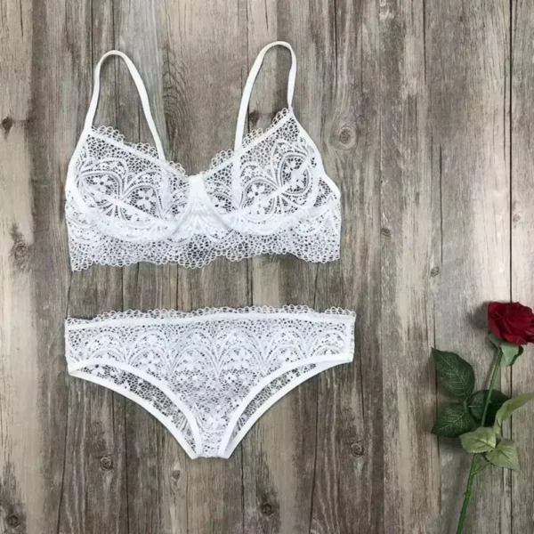 New Sexy Eyelash Lace Bra Set Ladies Bralette Push Up Lingerie Bras