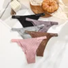 FINETOO 4Pcs/Set Cotton Letter Belt Underwear Women's Panties Sexy Low-Waist