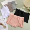 Seamless Women Cotton Boxers Underwear Ice Silk Shorts
