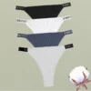 FINETOO 4Pcs/Set Cotton Letter Belt Underwear Women's Panties Sexy Low-Waist