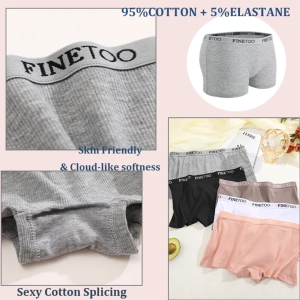 Seamless Women Cotton Boxers Underwear Ice Silk Shorts