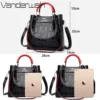 3 Layers Luxury Handbags Women Bags Designer Letters Women's PU Leather Hand Bags