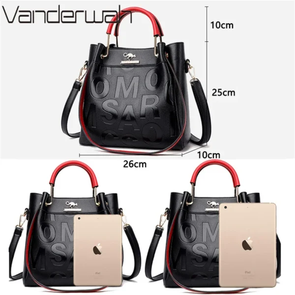 3 Layers Luxury Handbags Women Bags Designer Letters Women's PU Leather Hand Bags