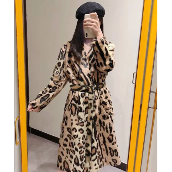 Faux Fur Coat for Women, Luxury Long Fur Coat