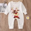 Xmas Family Matching Pajamas Set Cute Deer Adult Kid Baby Family Matching Outfits 2022 Christmas Family Pj's Dog Clothes Scarf
