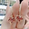 Elegant Boho Maple Leaf Dangle Earrings