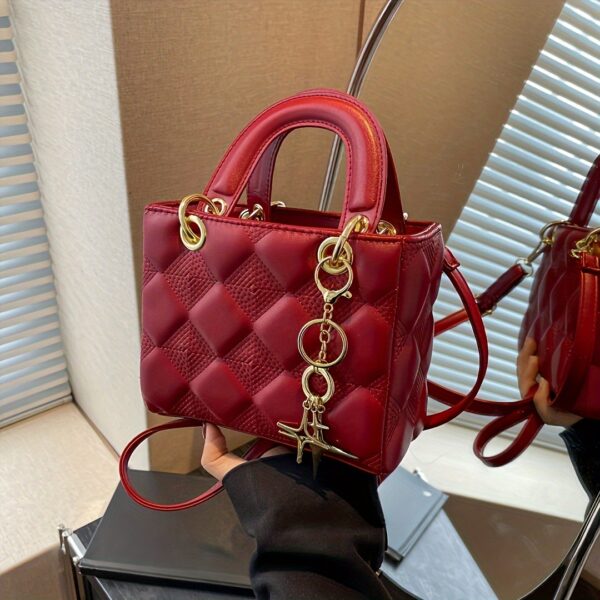 Elegant Quilted PU Shoulder Bag for Women