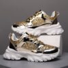 Women's Glittery Golden Sneakers