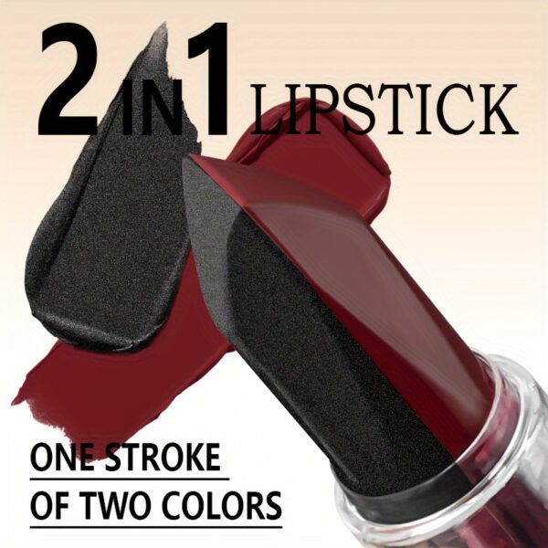Dual-Tone Lipstick  Long-Lasting Waterproof Formula