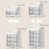2-Tier Clear Plastic Makeup Organizer with Drawers