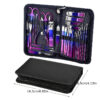 30pcs Stainless Steel Manicure Set in Dazzling Purple & Blue - Modern Style Nail Clippers