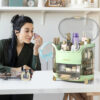 Acrylic Cosmetic Organizer, Multi-Functional Dust-Proof Skincare Jewelry Storage Box