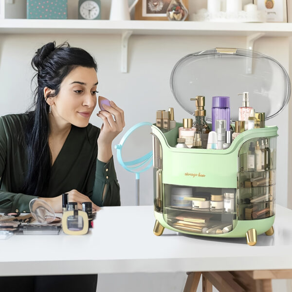 Acrylic Cosmetic Organizer, Multi-Functional Dust-Proof Skincare Jewelry Storage Box