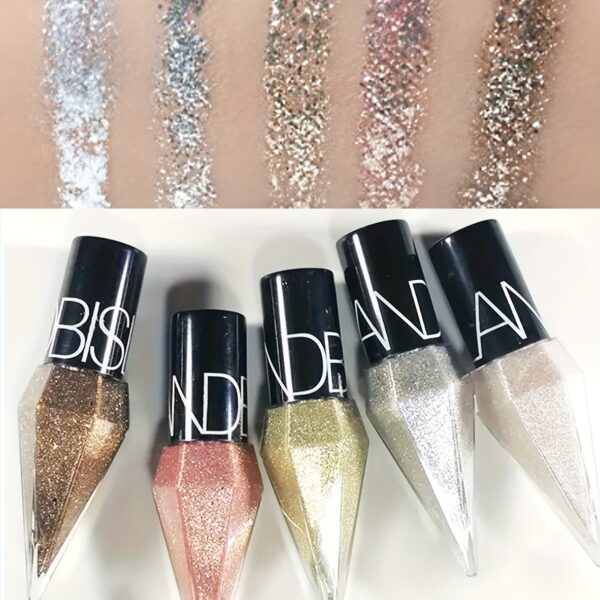5pcs Pearl Glitter Diamond Eyeliner Liquid Set, Long-lasting Waterproof