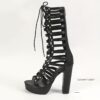 Women's Fashion Lace Up Heels, Strappy Platform Sandals